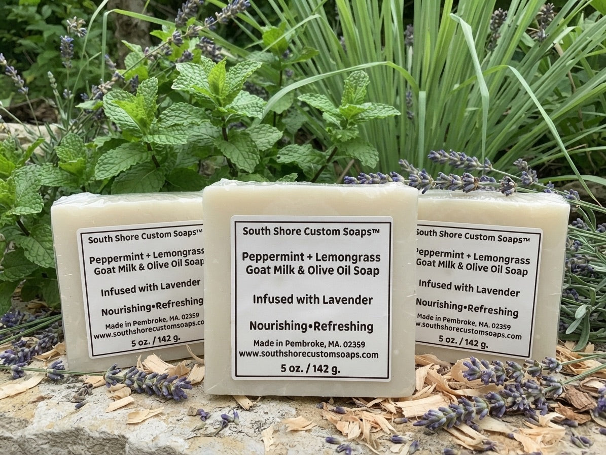 Peppermint + Lemongrass Goat Milk & Olive Oil Soap
