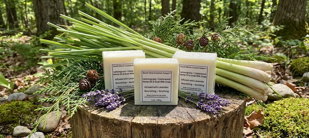 Lemongrass + Cedarwood Hemp Oil & Goat Milk Soap