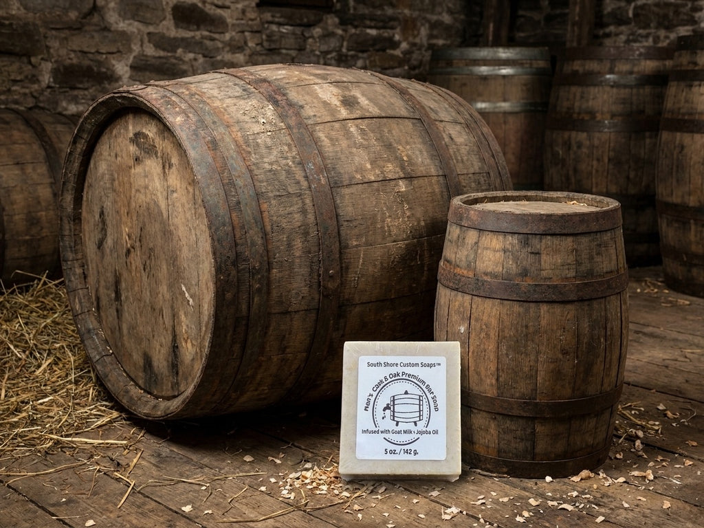 Men’s Cask & Oak Premium Bar Soap Infused with Goat Milk + Jojoba Oil