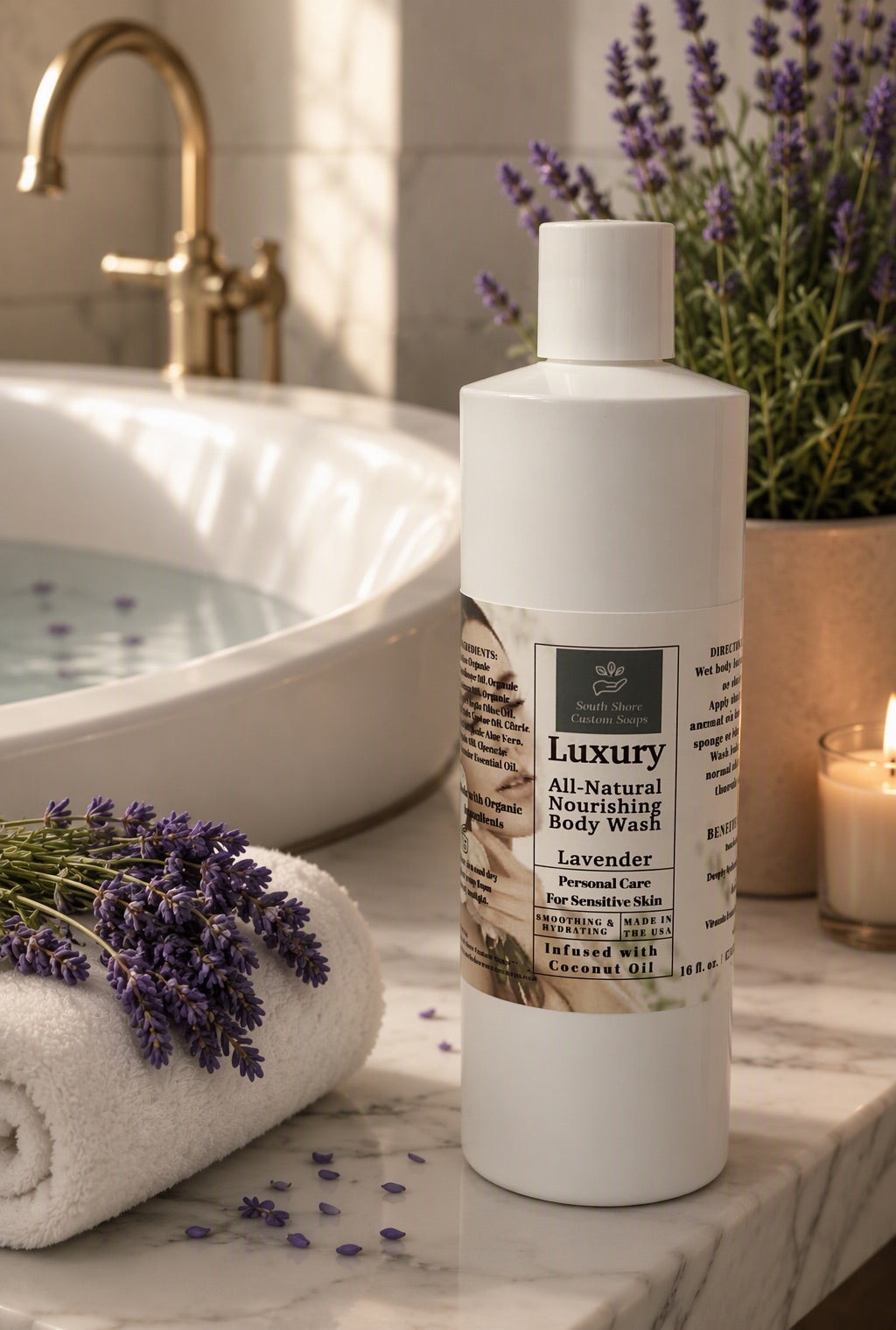 Luxury All-Natural Nourishing Body Wash-Lavender Scented