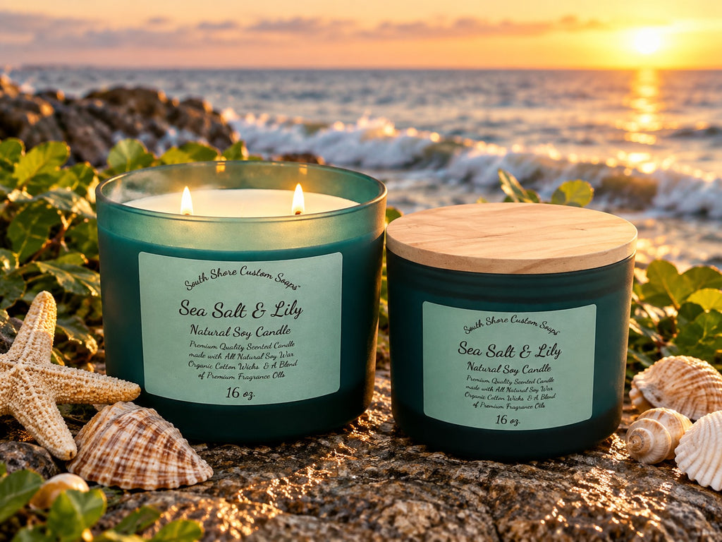 Sea Salt & Lily Natural Soy Candle