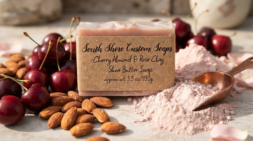 Cherry Almond & Rose Clay Shea Butter Soap