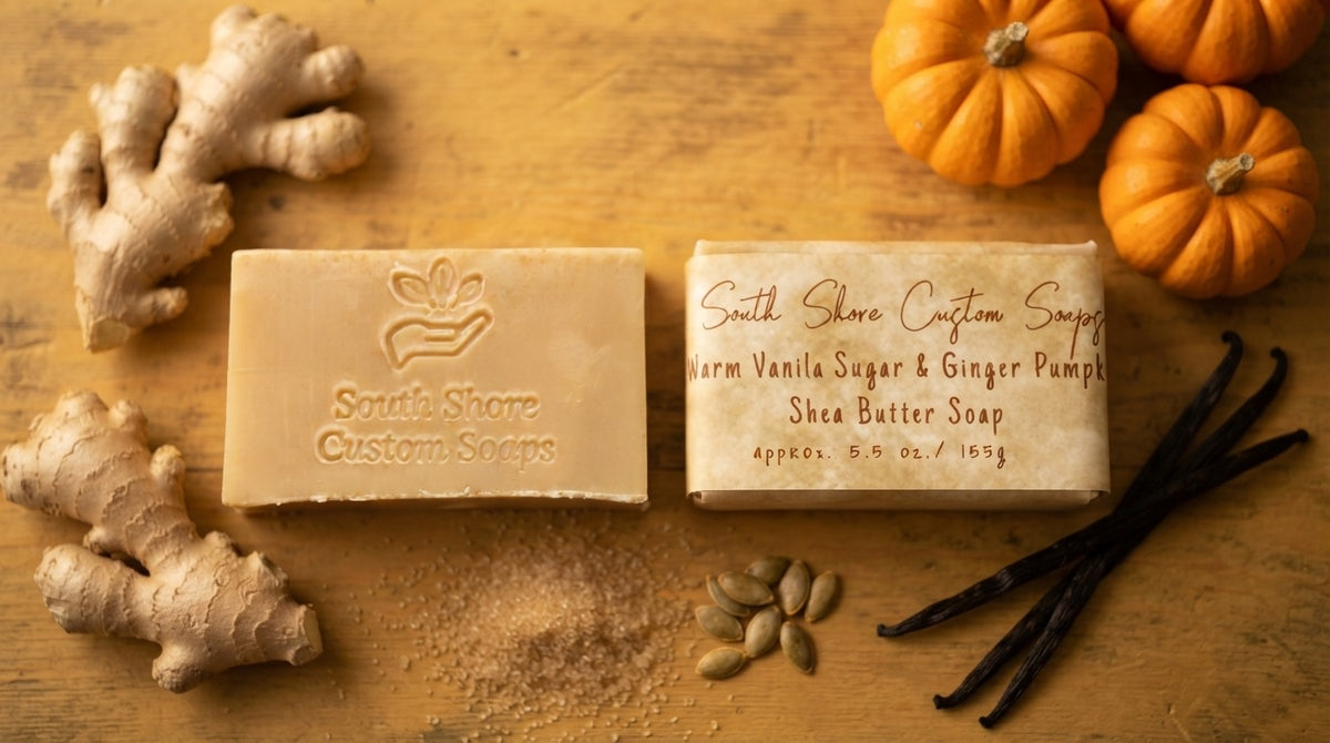 Warm Vanilla Sugar & Ginger Pumpkin Shea Butter Soap