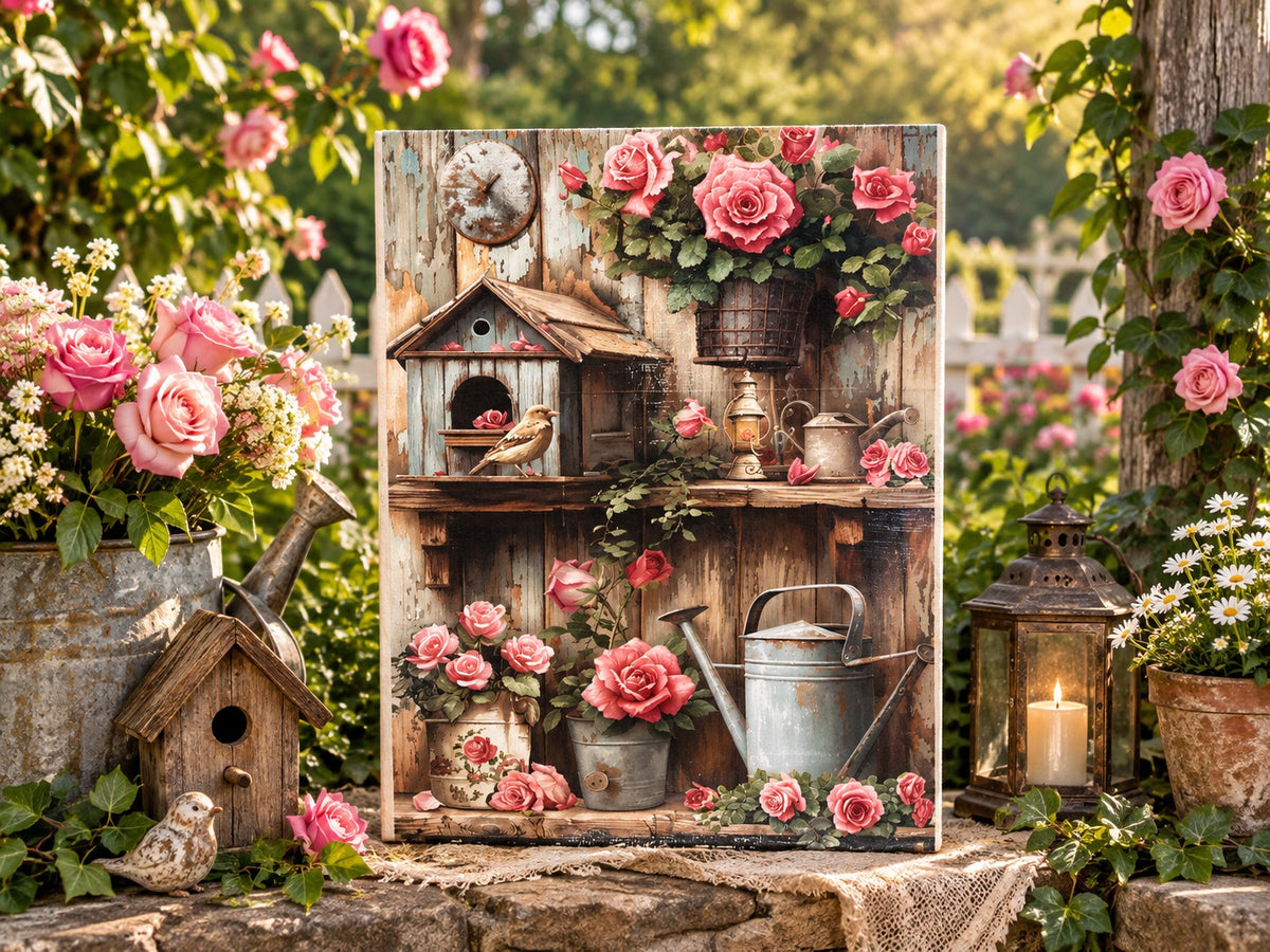 Rustic Garden Wooden Wall Art