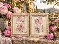 Pivoines de Jardin Wooden Wall Art Set