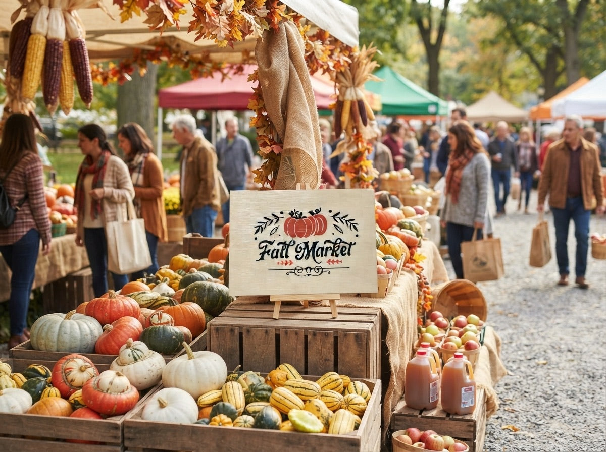 Fall Market Wooden Autumn Decoration