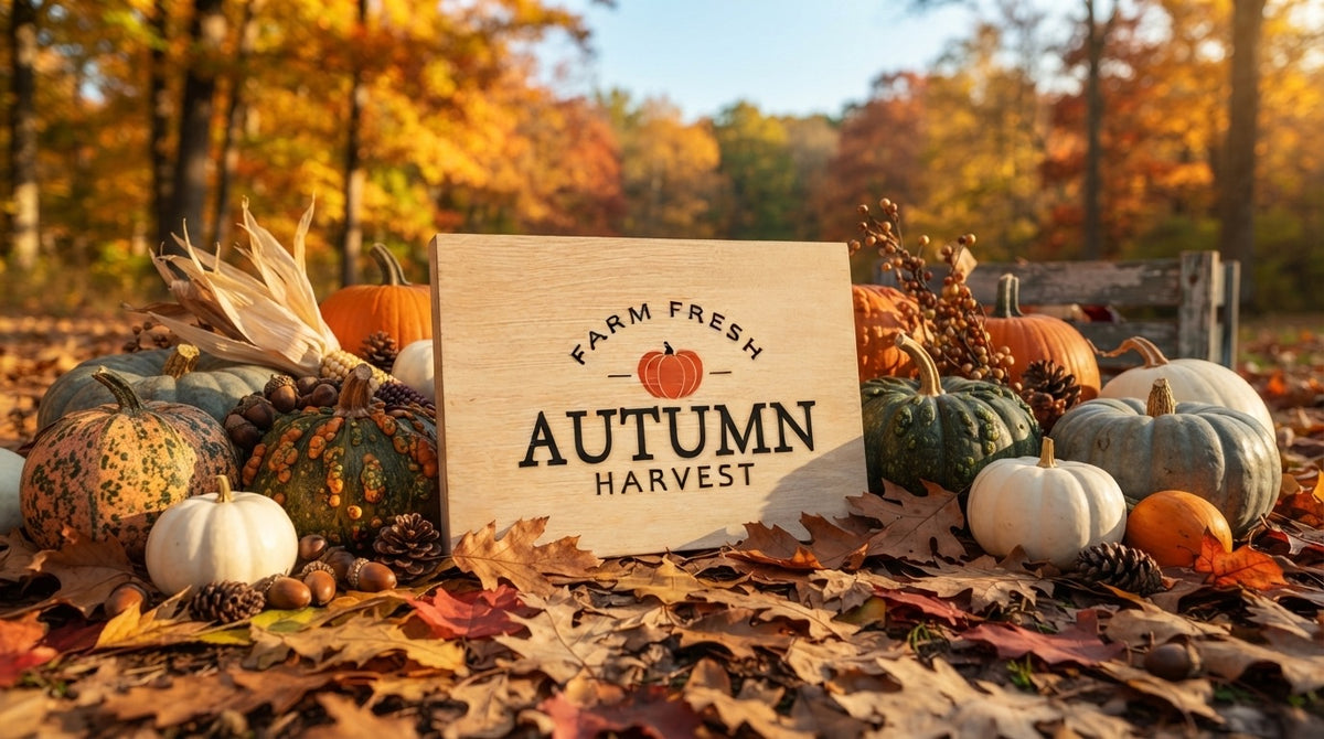 Farm Fresh Autumn Harvest Wooden Autumn Decoration