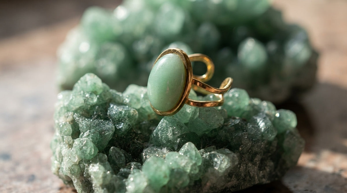 Green Aventurine Fashion Ring
