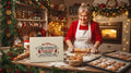 Mrs. Claus Gingerbread Bakery Wooden Holiday Decoration