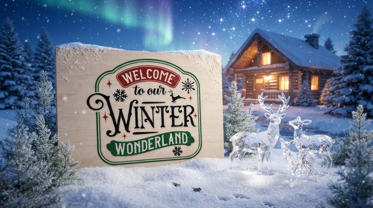 Welcome to our Winter Wonderland Wooden Holiday Decoration