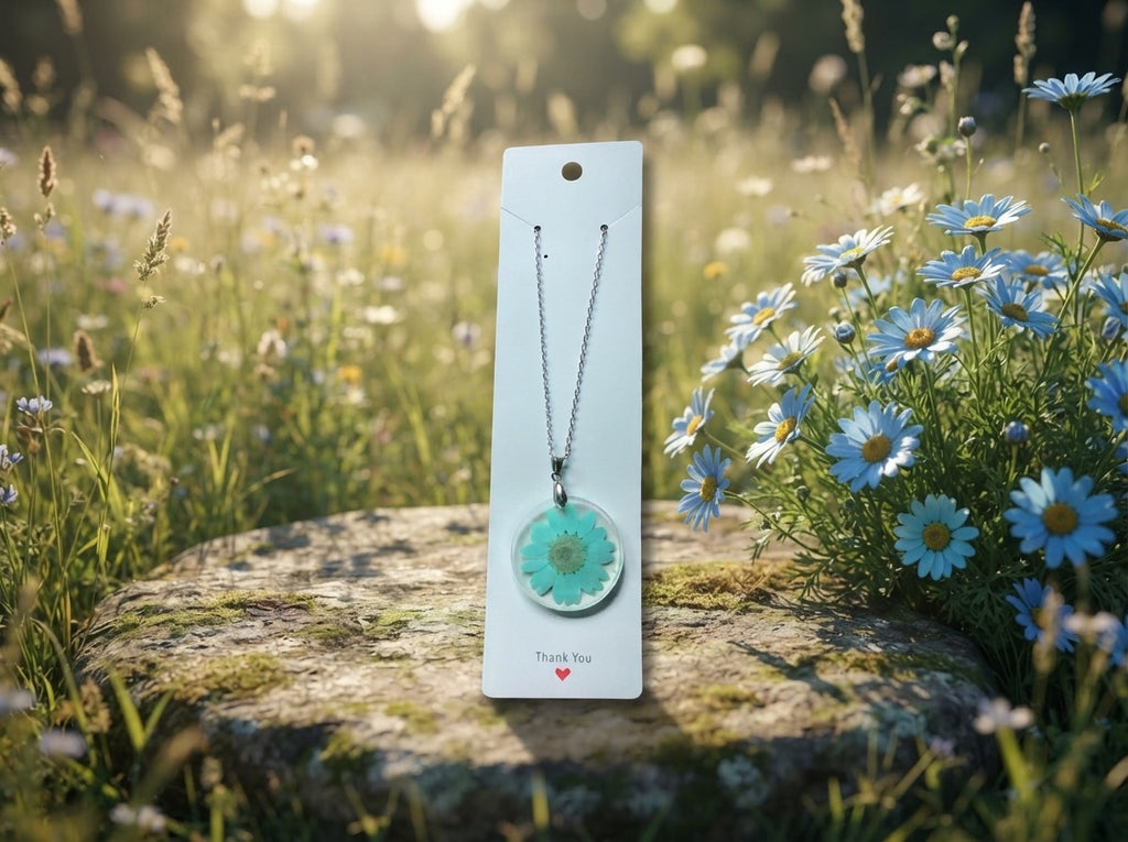 Blue Daisy Fashion Necklace