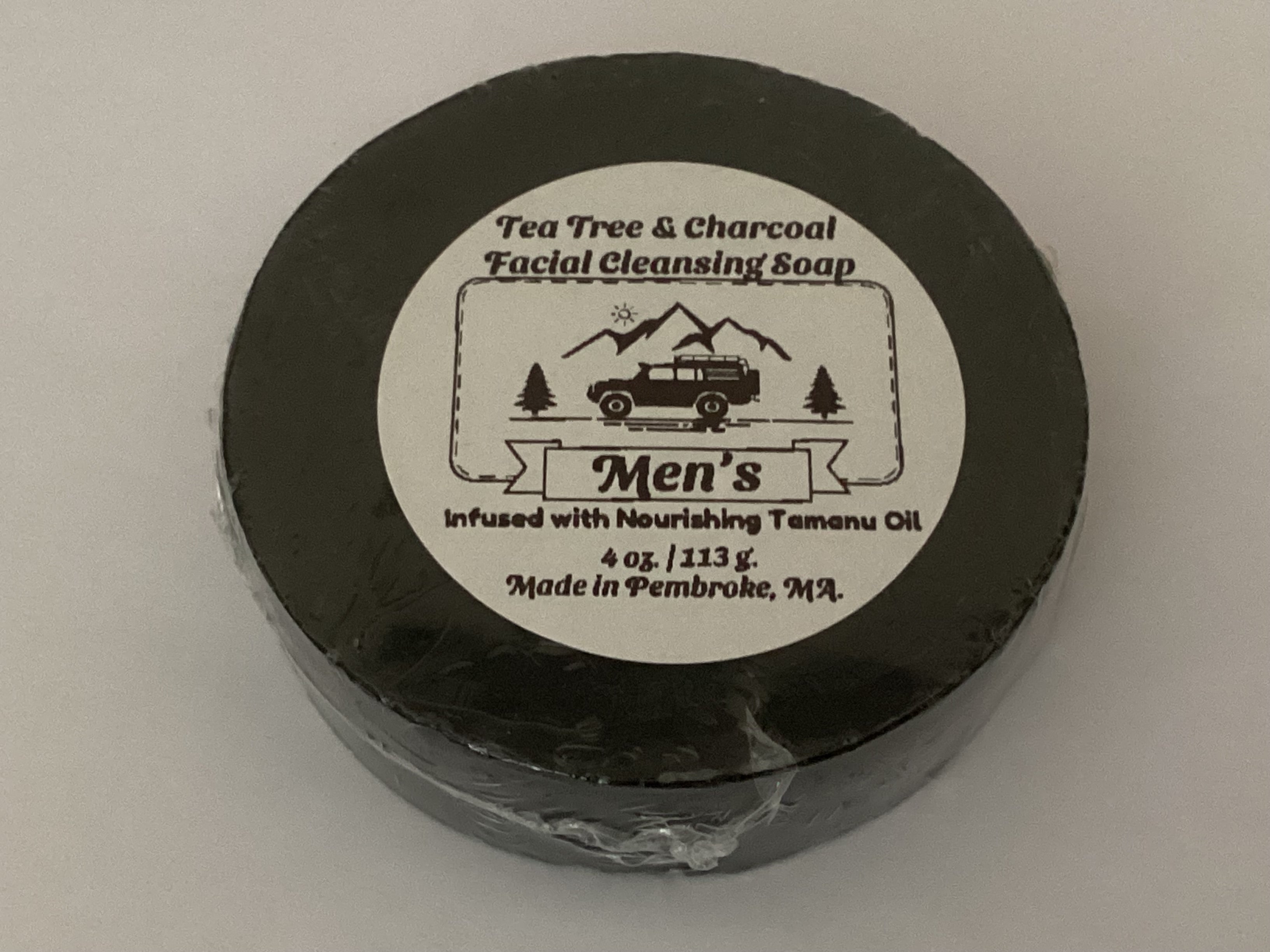 Tea Tree & Charcoal Men’s Facial Cleansing Soap Infused with Nourishing Tamanu Oil