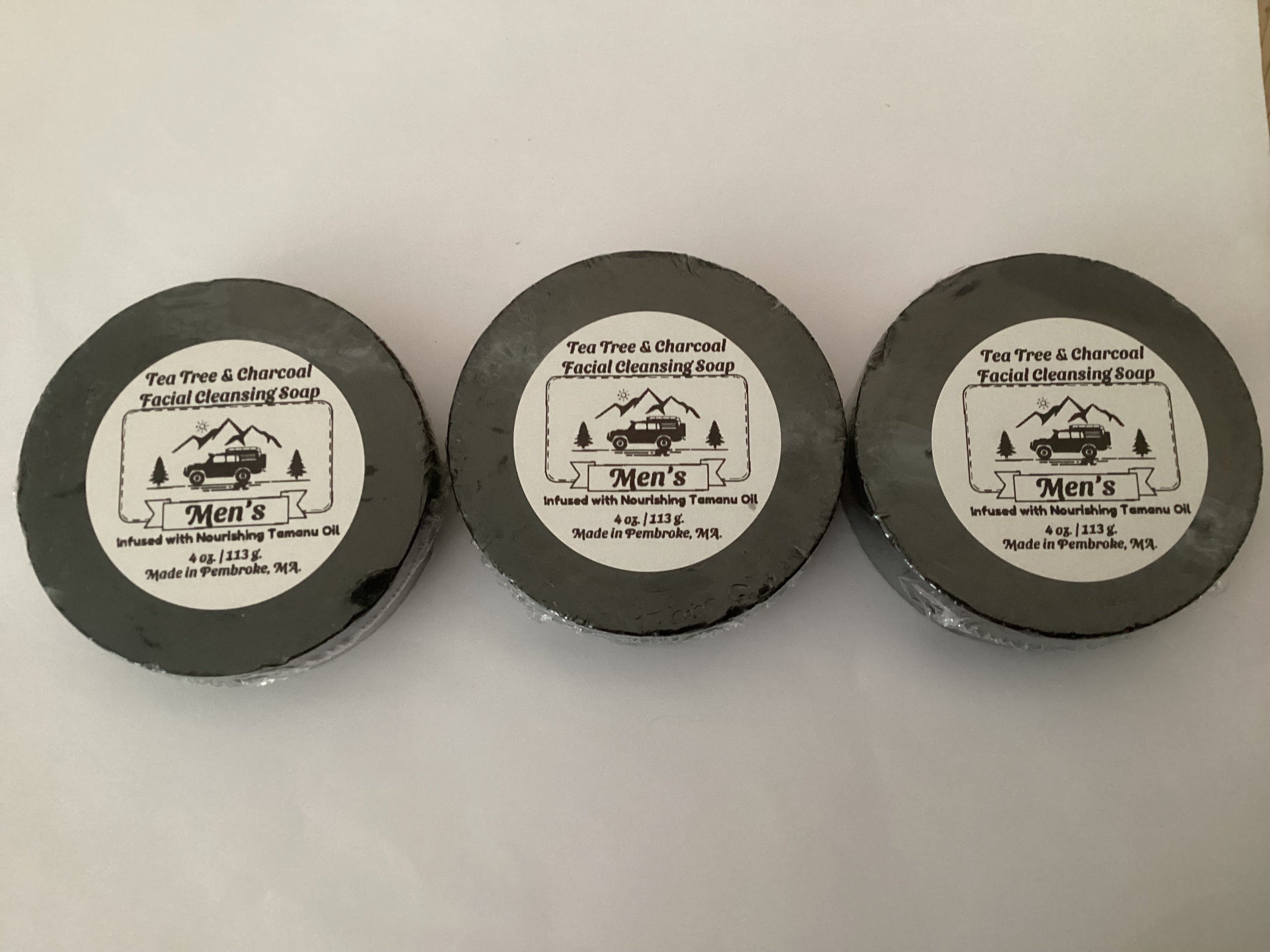Tea Tree & Charcoal Men’s Facial Cleansing Soap Infused with Nourishing Tamanu Oil