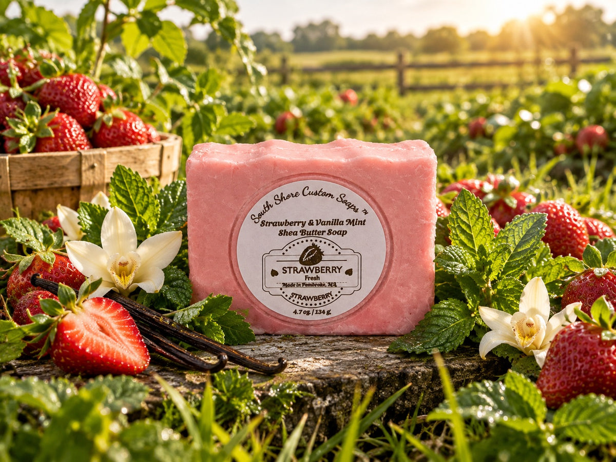 Strawberry & Vanilla Mint Shea Butter Soap