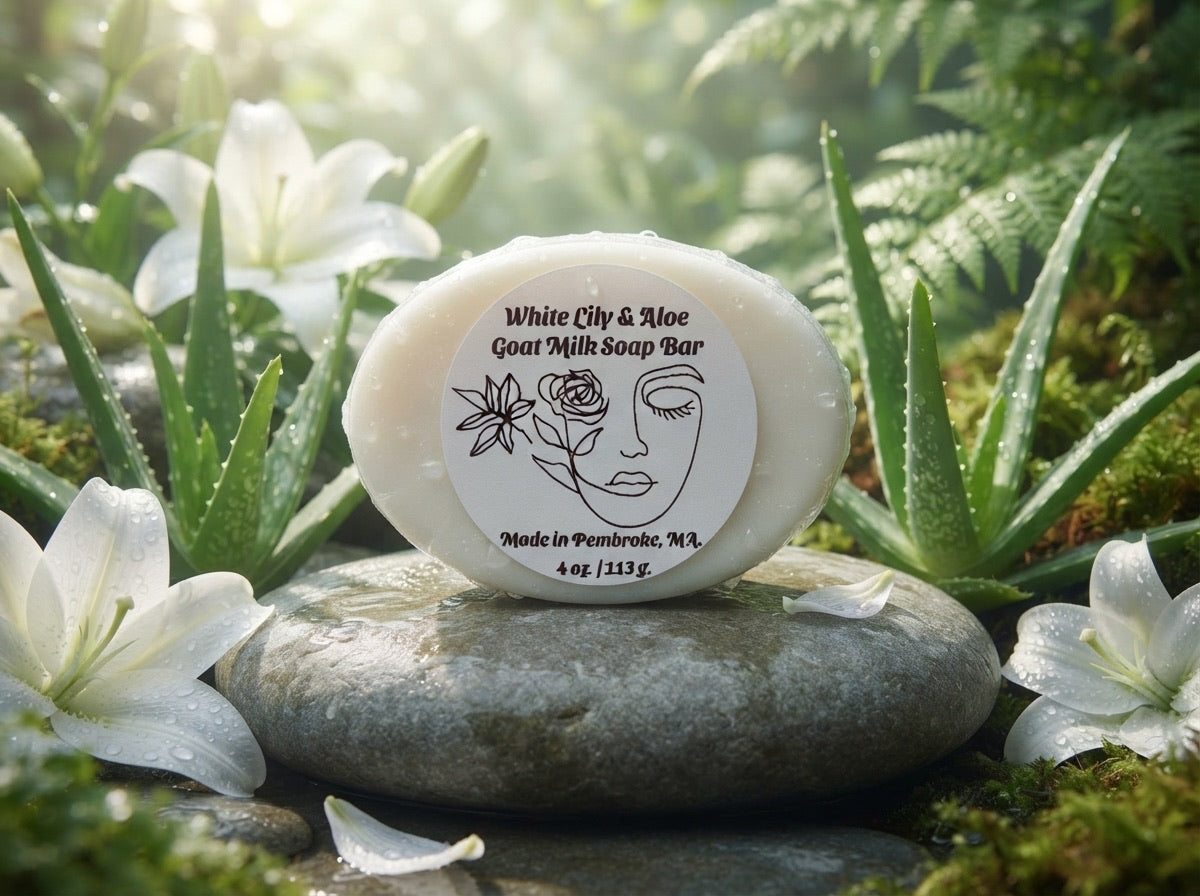White Lily & Aloe Goat Milk Soap Bar