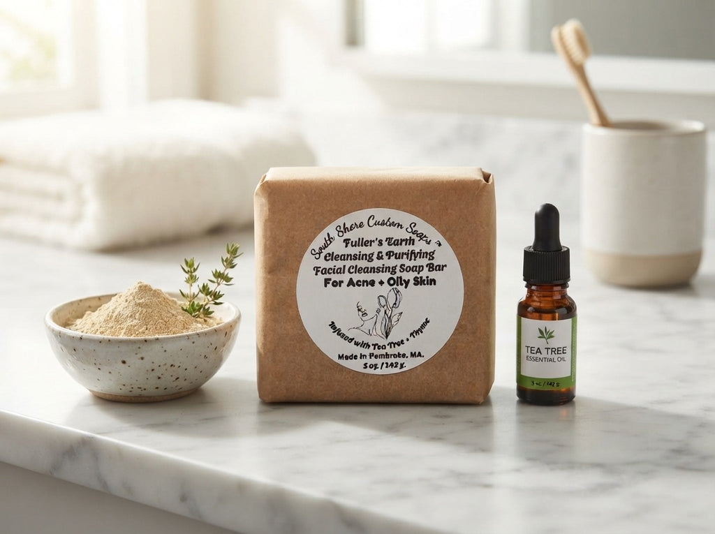 Fuller’s Earth Cleansing & Purifying Facial Cleansing Soap Bar for Acne + Oily Skin