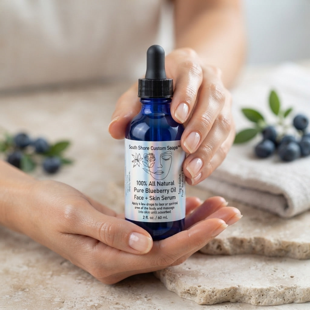 100% All Natural Pure Blueberry Oil Face + Skin Serum