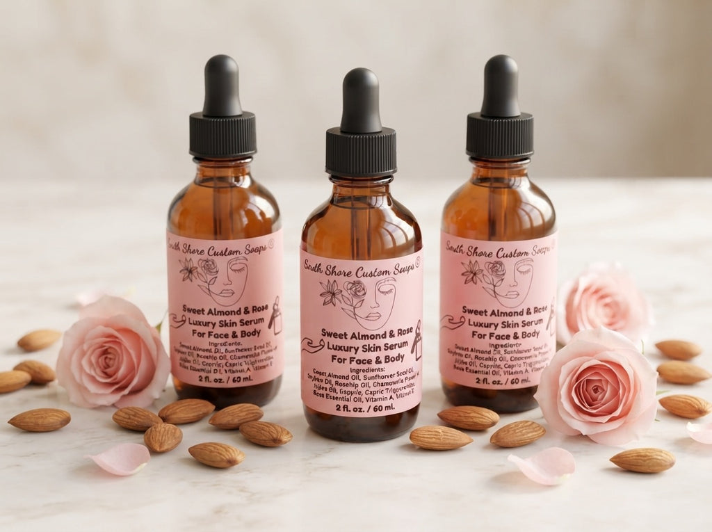 Sweet Almond & Rose Luxury Skin Serum For Face & Body