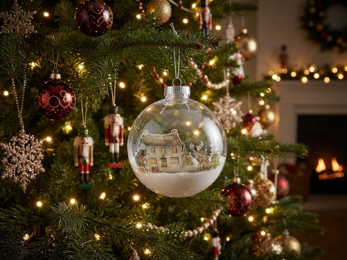Christmas by the Cabin Holiday Ornament