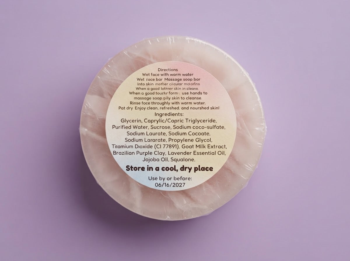 Purple Clay + Goat Milk Facial Cleansing Soap