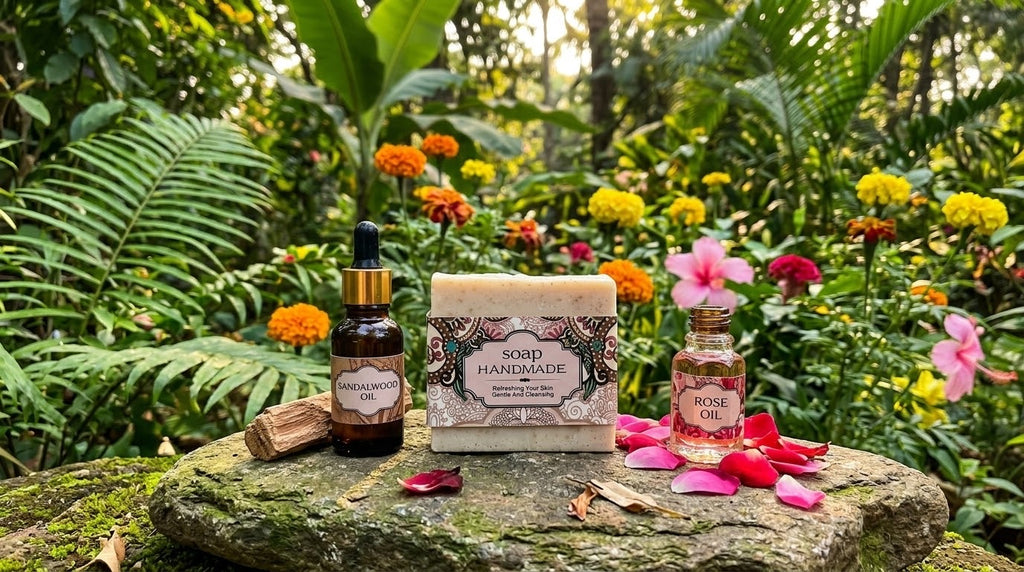 Indian Sandalwood Goat Milk Soap Infused with Rose Oil