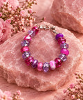 Pink Crystals European Beads Fashion Bracelet