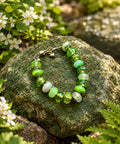 Green Crystals European Bead Fashion Bracelet