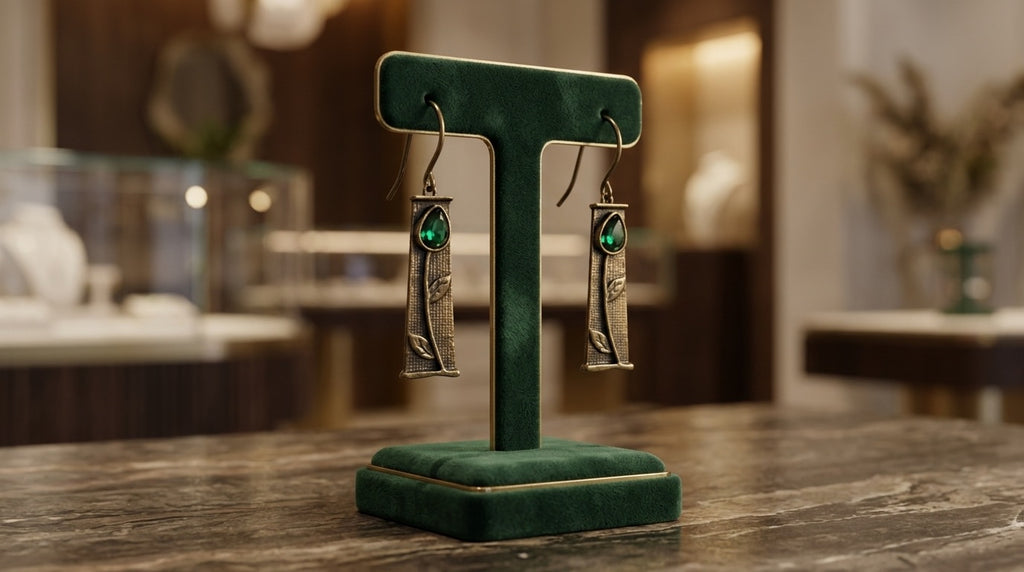 Green Tulips Fashion Earrings