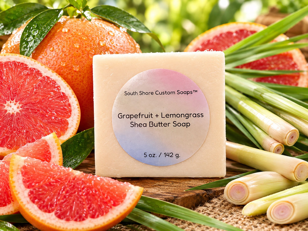 Grapefruit + Lemongrass Shea Butter Soap