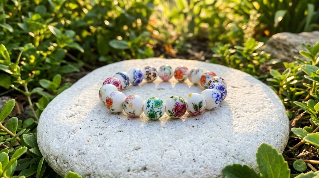 Precious Petals Ceramic Beads Fashion Bracelet