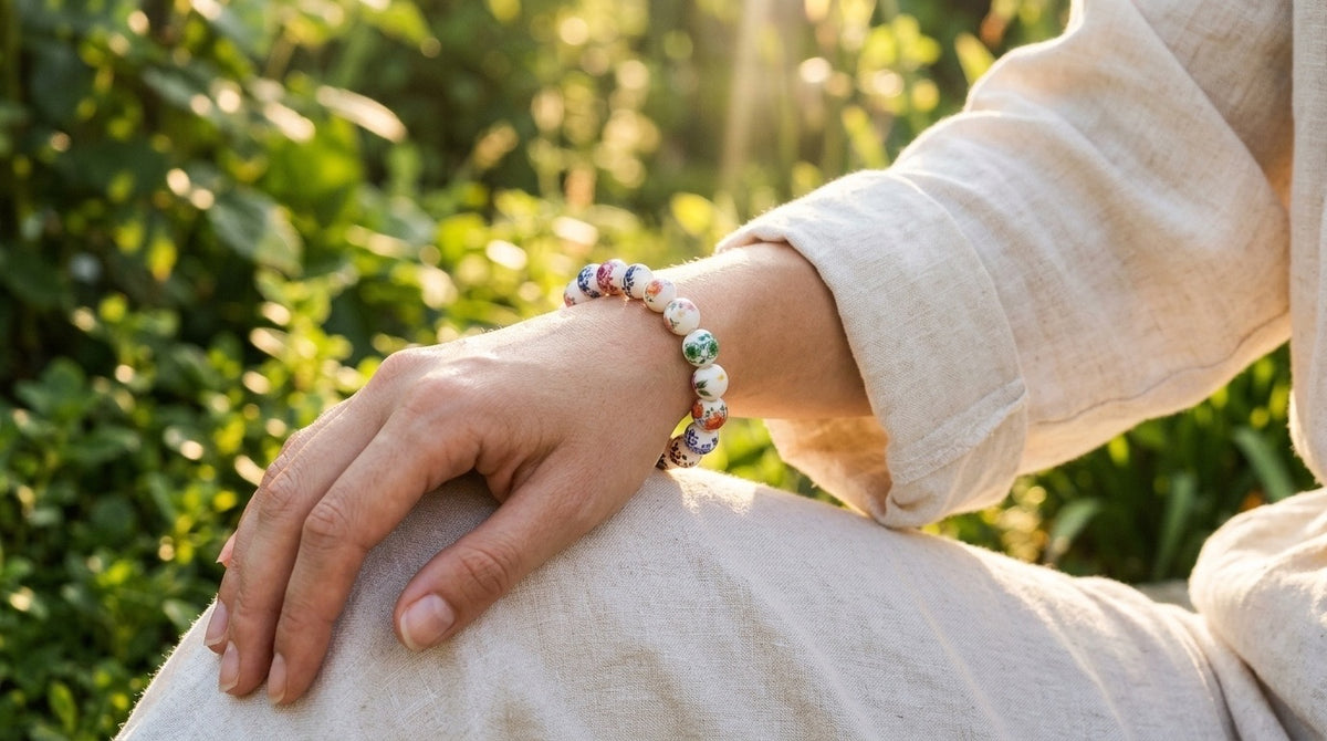 Precious Petals Ceramic Beads Fashion Bracelet