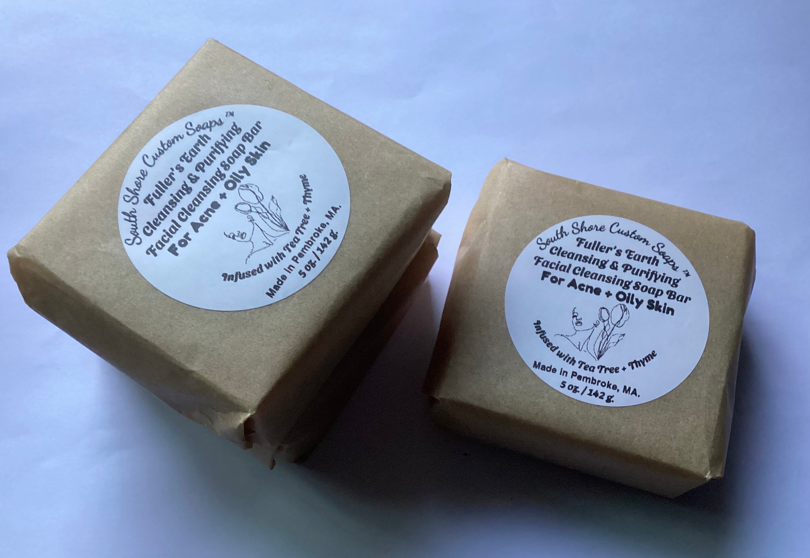 Fuller’s Earth Cleansing & Purifying Facial Cleansing Soap Bar for Acne + Oily Skin