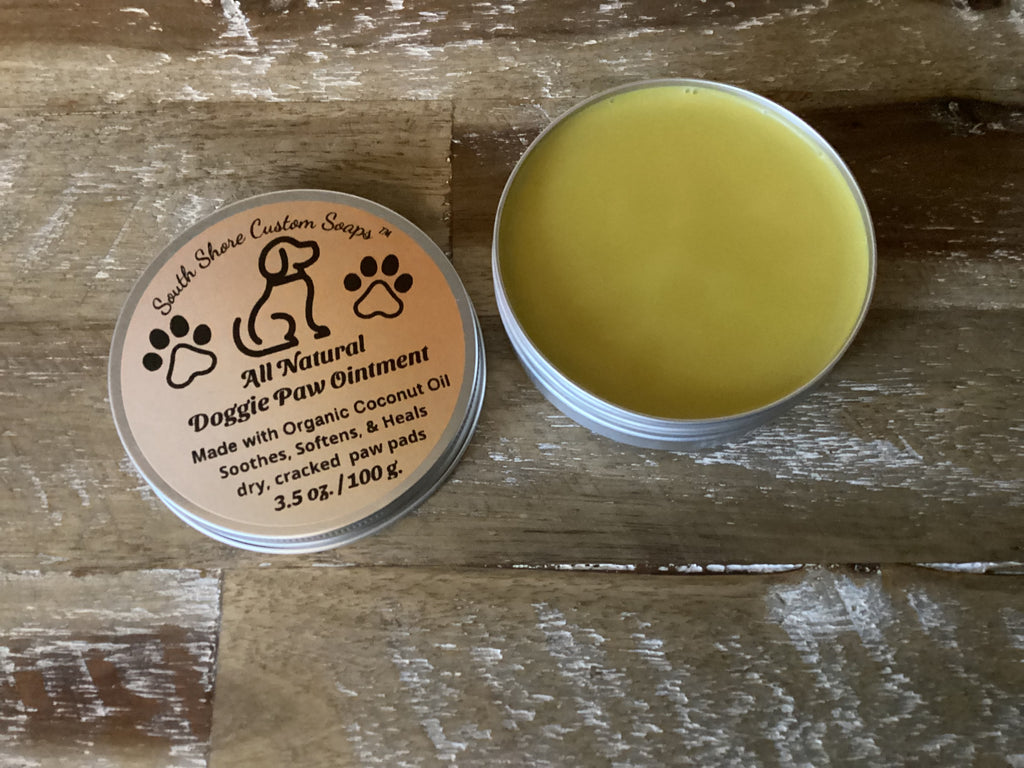 All Natural Doggie Paw Ointment Yellow Shea Butter