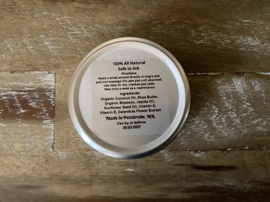 All Natural Doggie Paw Ointment White Shea Butter