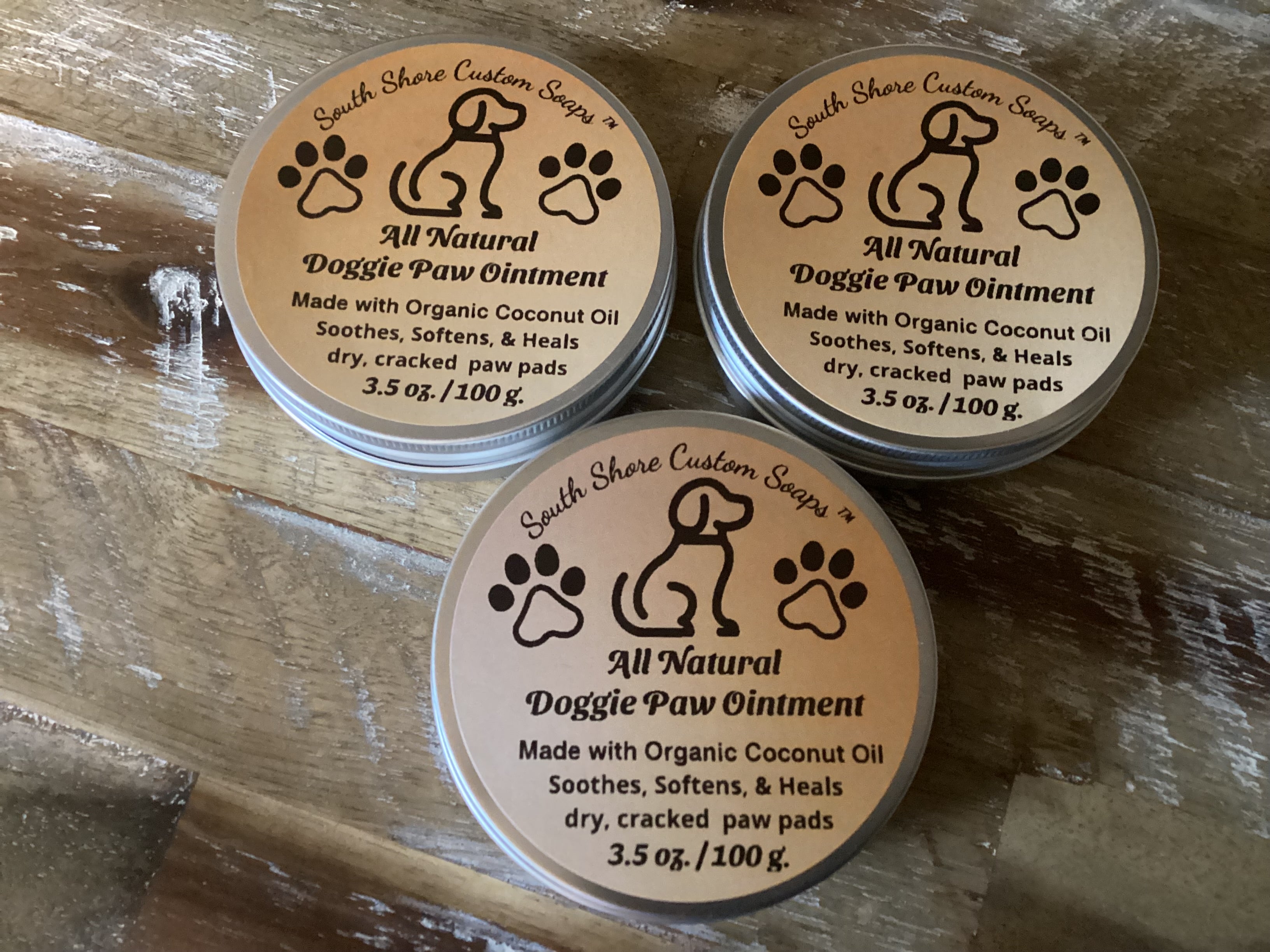 All Natural Doggie Paw Ointment Yellow Shea Butter
