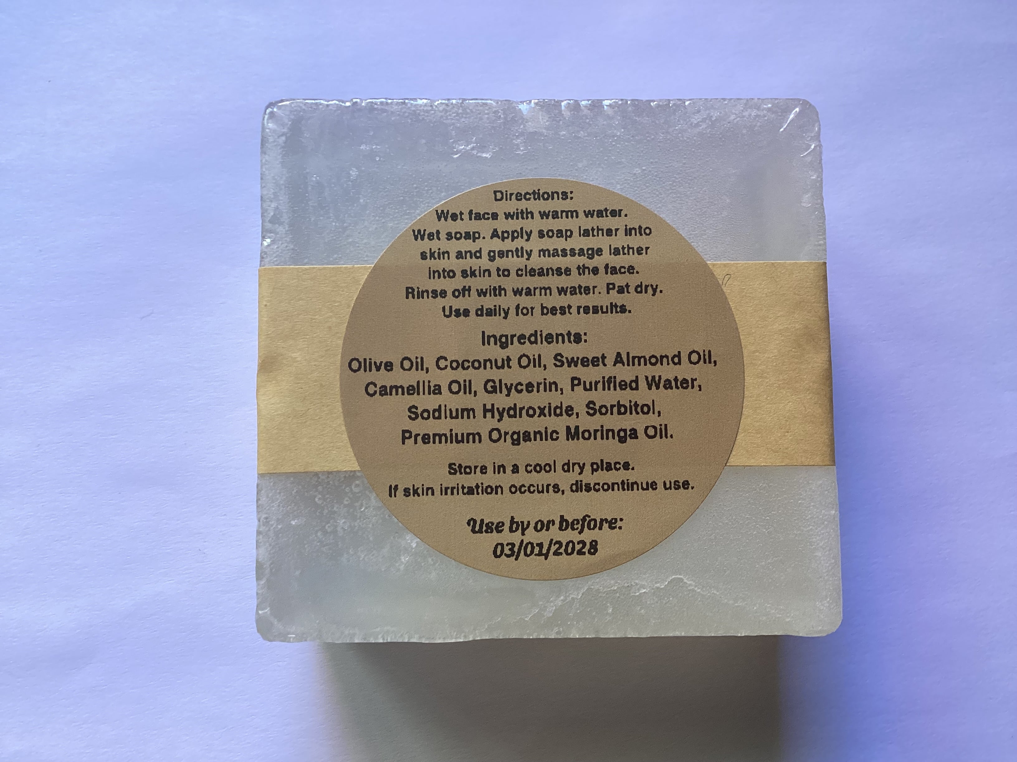 Moringa Oil Facial Cleansing Soap