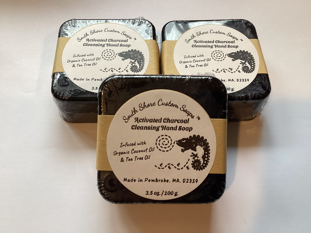 Activated Charcoal Cleansing Hand Soap Infused with Organic Coconut Oil & Tea Tree Oil