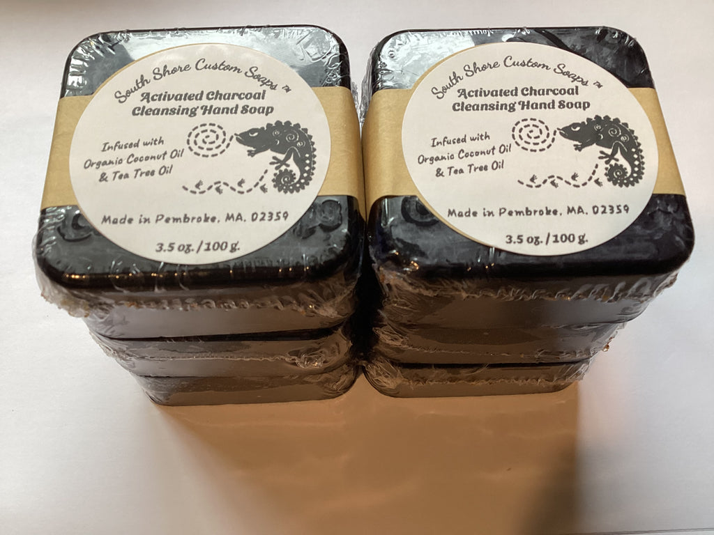 Activated Charcoal Cleansing Hand Soap Infused with Organic Coconut Oil & Tea Tree Oil