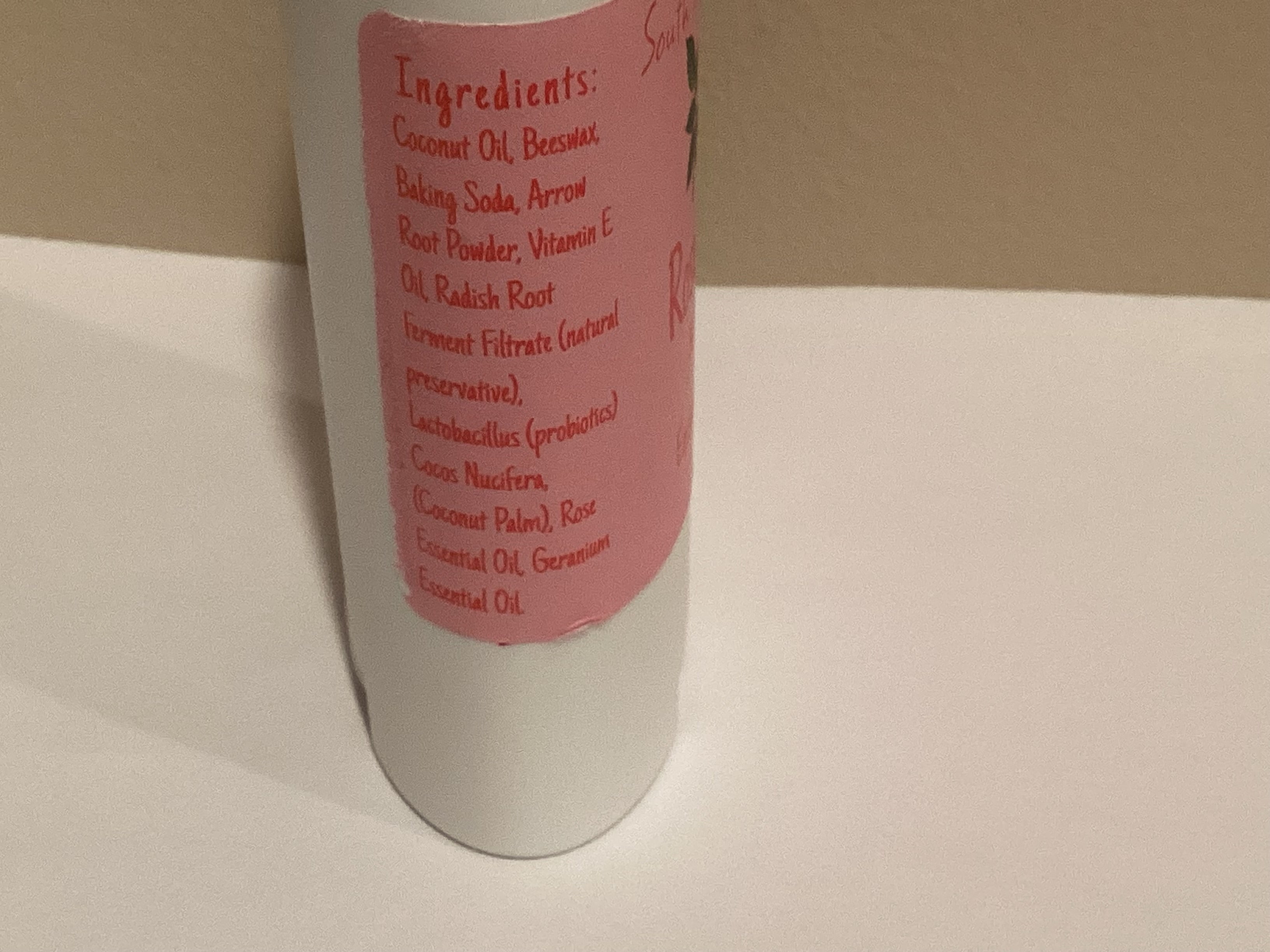 Rose & Geranium Natural Deodorant