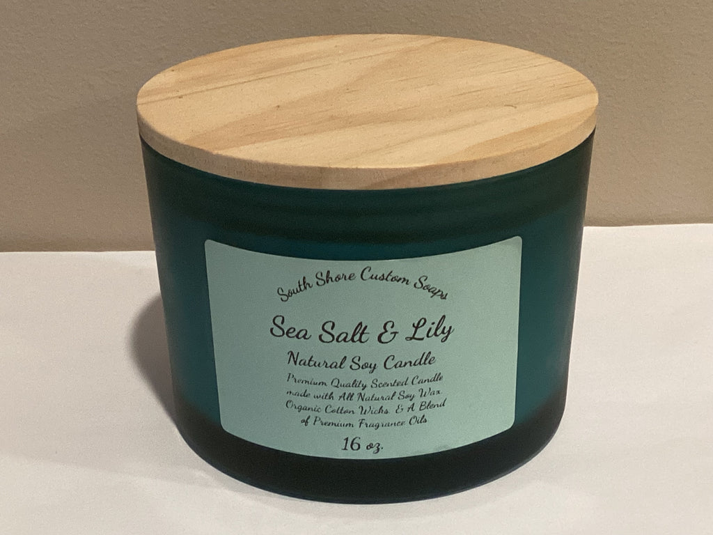 Sea Salt & Lily Natural Soy Candle