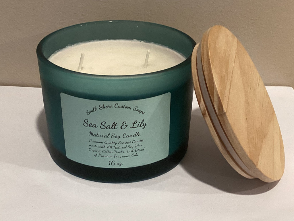 Sea Salt & Lily Natural Soy Candle