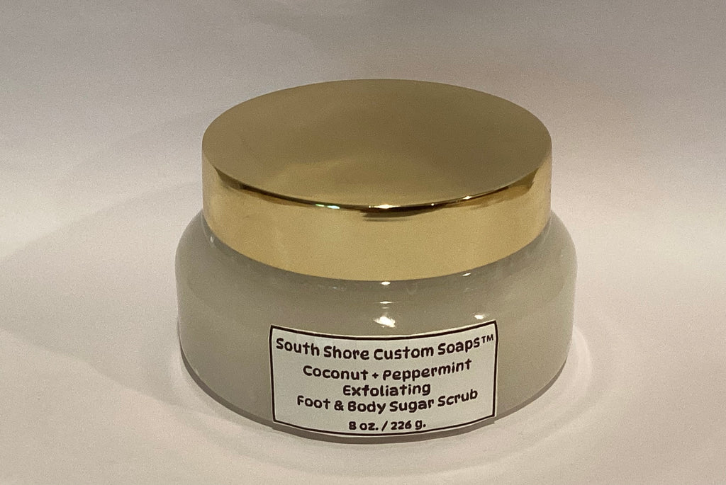 Coconut + Peppermint Exfoliating Foot & Body Sugar Scrub