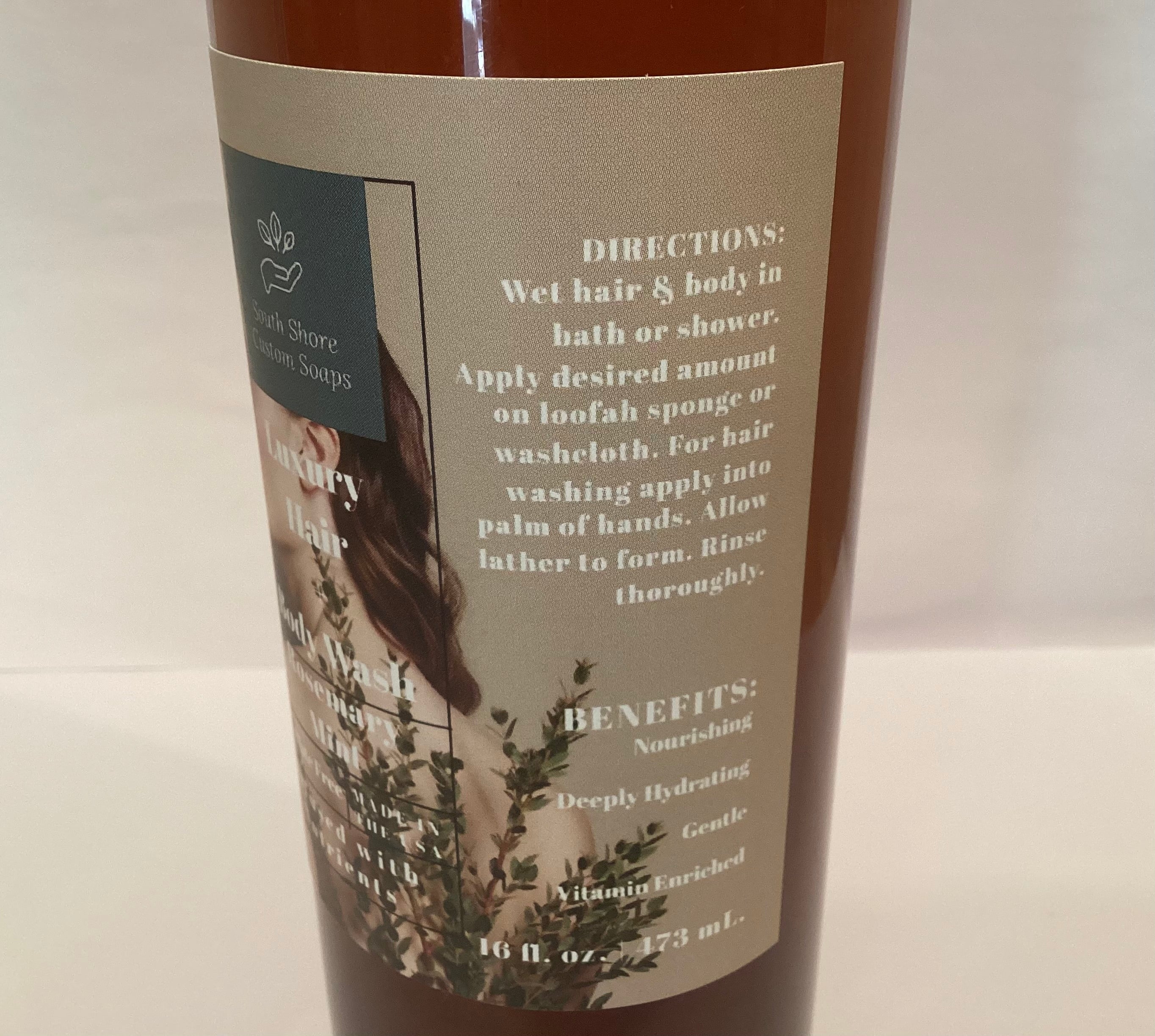 Rosemary Mint Luxury Hair + Body Wash