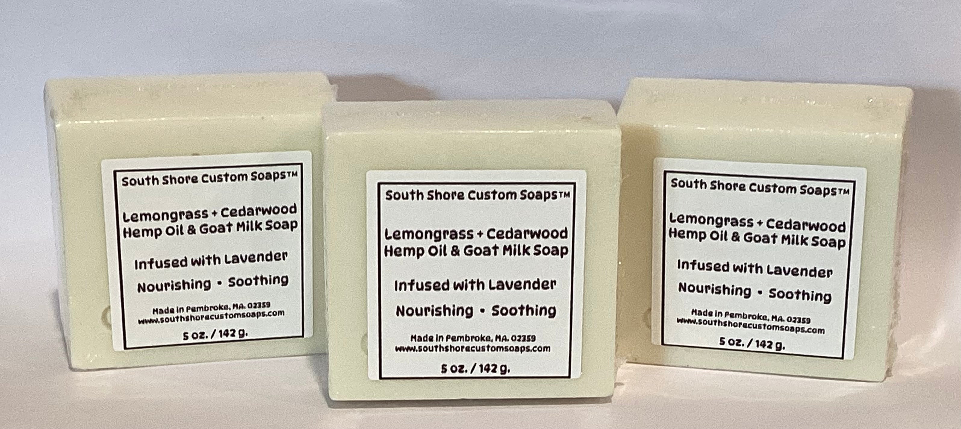 Lemongrass + Cedarwood Hemp Oil & Goat Milk Soap