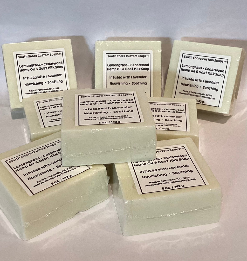 Lemongrass + Cedarwood Hemp Oil & Goat Milk Soap