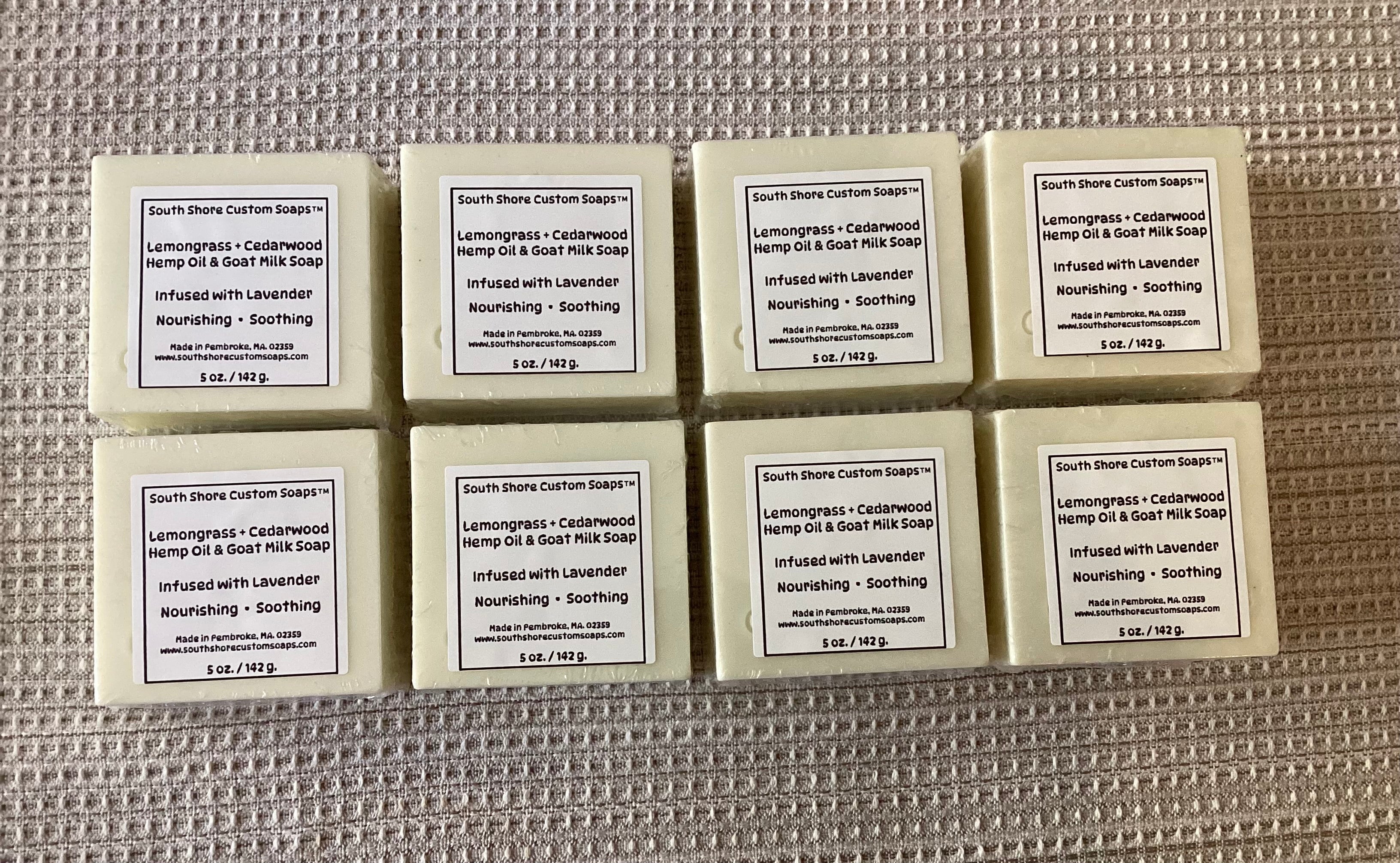 Lemongrass + Cedarwood Hemp Oil & Goat Milk Soap