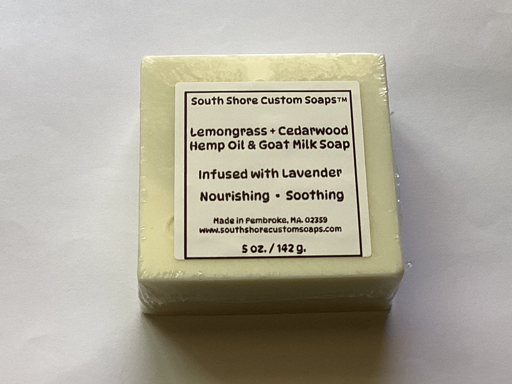 Lemongrass + Cedarwood Hemp Oil & Goat Milk Soap