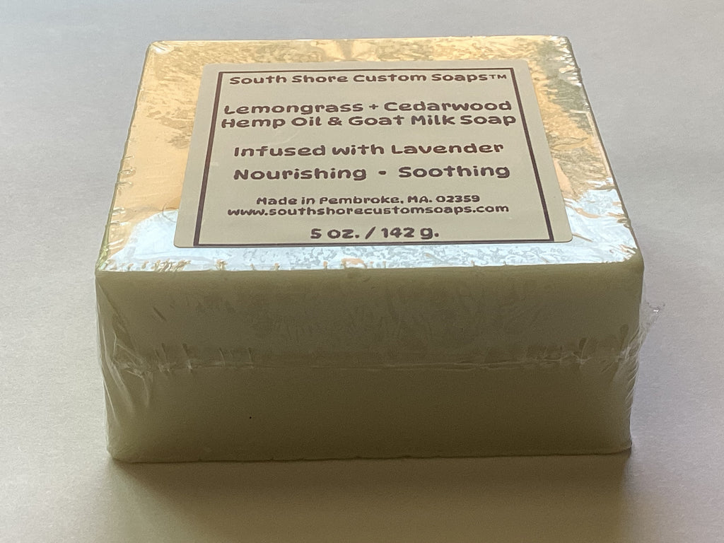 Lemongrass + Cedarwood Hemp Oil & Goat Milk Soap