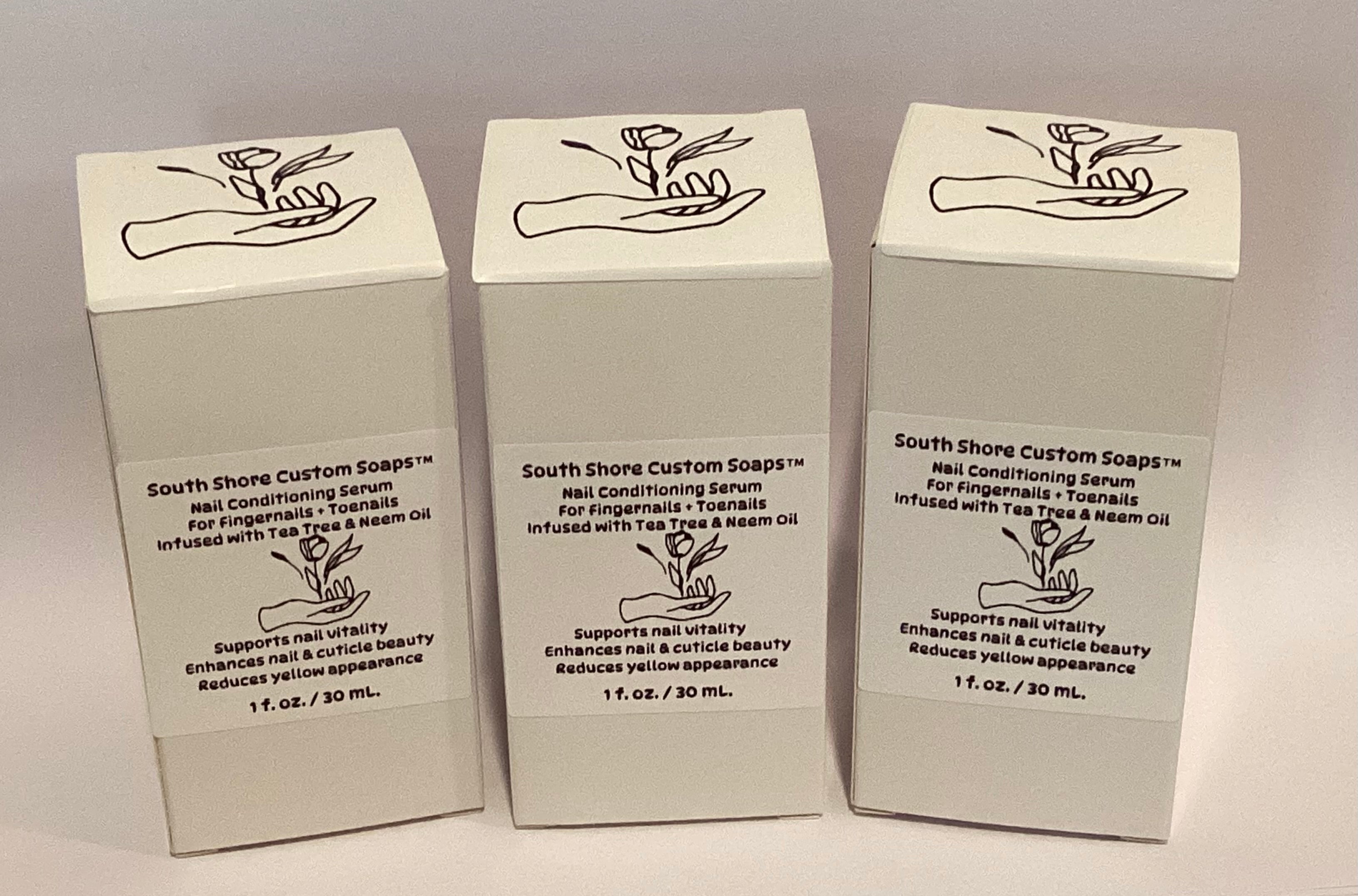 Nail Conditioning Serum For Fingernails + Toenails Infused with Tea Tree & Neem Oil