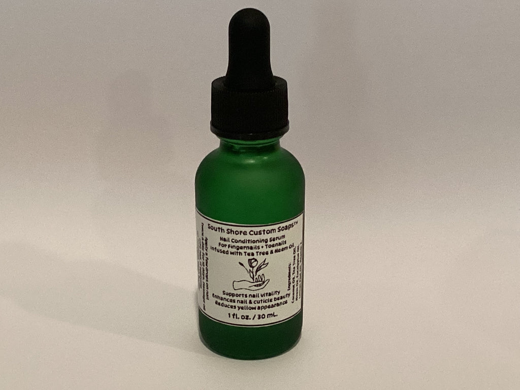 Nail Conditioning Serum For Fingernails + Toenails Infused with Tea Tree & Neem Oil
